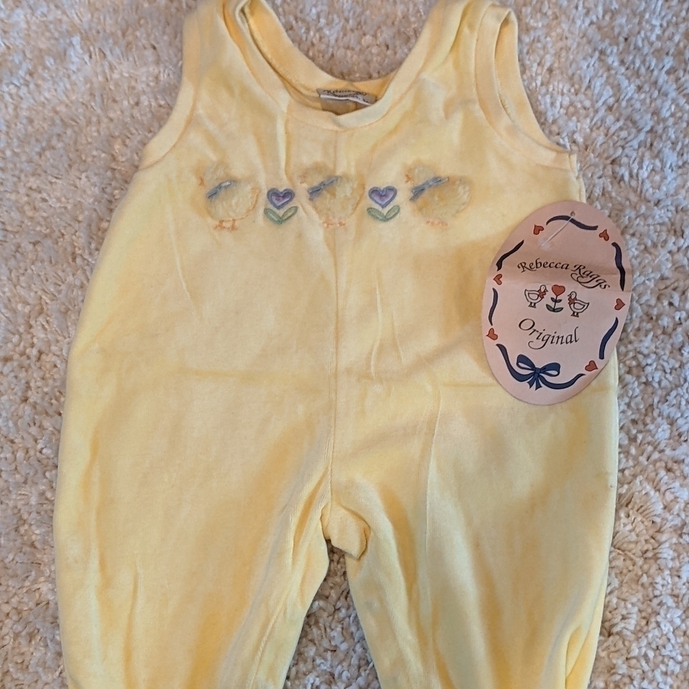 𝅺Rebecca Raggs Original Romper Yellow 18 months, Not Footed